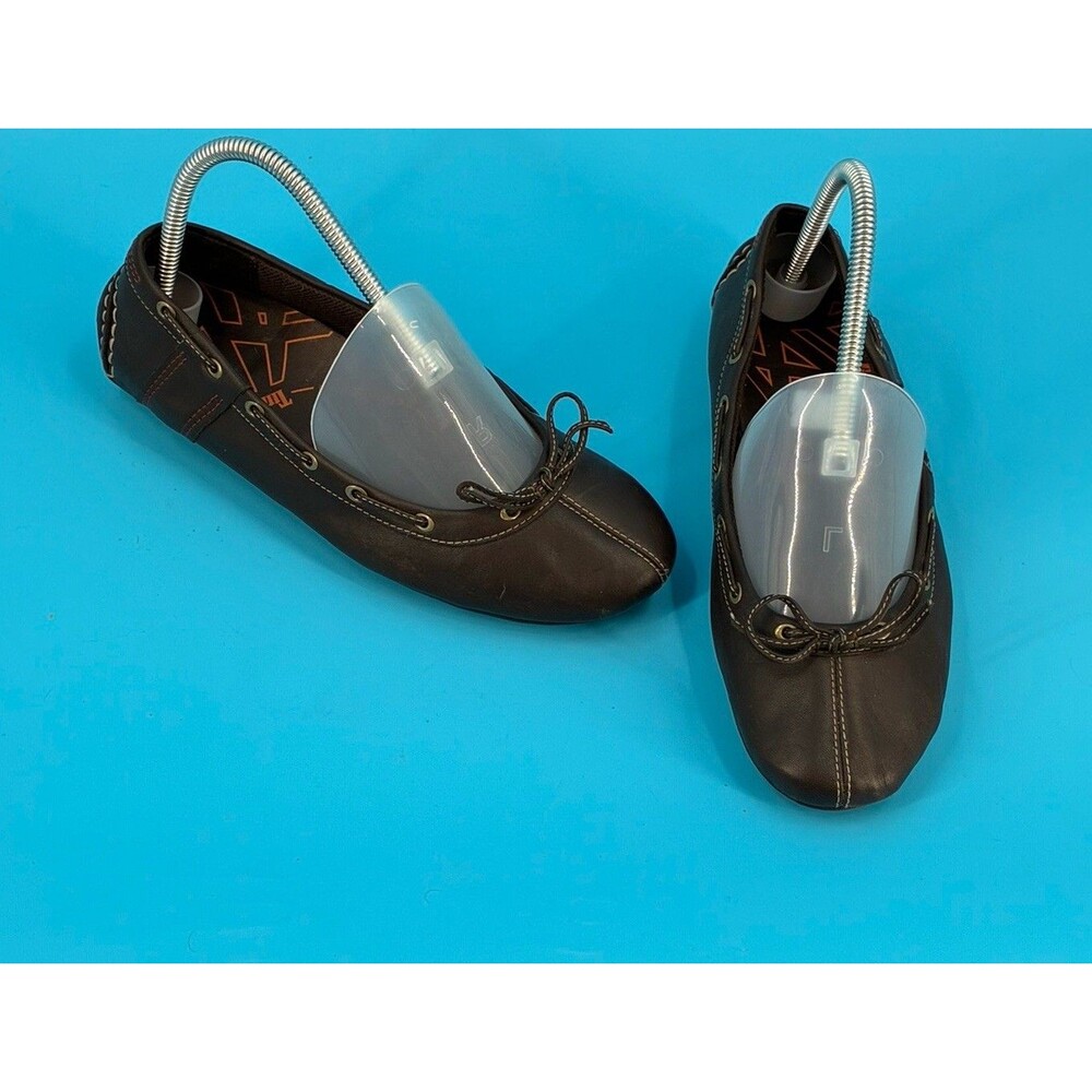 Timberland Womens 7.5M Brown Leather Driving Moccasin Loafers Boat Shoes